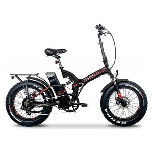 Argento Foldable E-bike BiMax Rossa Biammortizzata