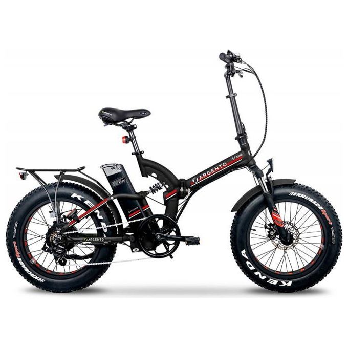 Argento Foldable E-bike BiMax Rossa Biammortizzata