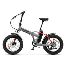 Argento Mini Max Foldable E-Bike Fatbike Pieghevole Red Black