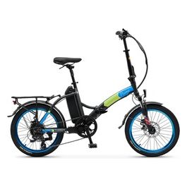Bicicletta Elettrica Pieghevole Piuma 20'' Autonomia 70 km Blu