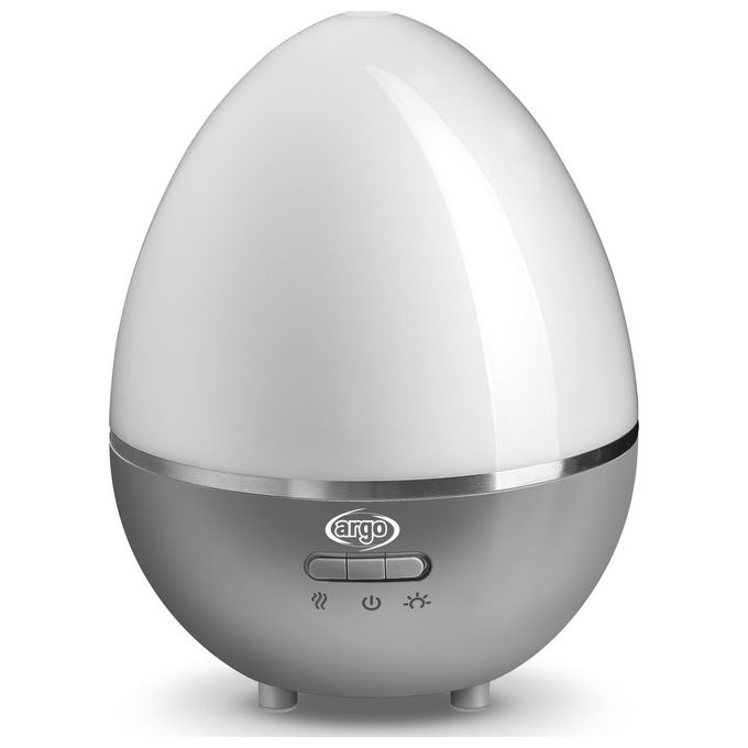 Argo JOY Diffusore Aromi Ultrasuoni 300 ml 30 ml-h autonomia 10h lampada RGB 15W colore Bianco Argento