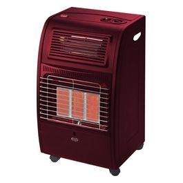 Argoclima SOL RED TURBO Stufa Libera Installazione Elettrico GPL Rosso