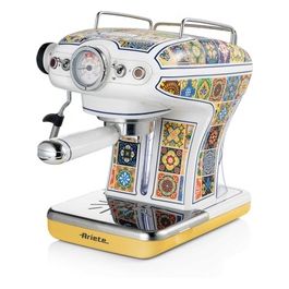 00M13891PAR0 Macchina Caffè Cialde e Caffé Macinato in Polvere Espresso Manuale con Erogatore di Vapore 1 o 2 Tazze Estetica Positano