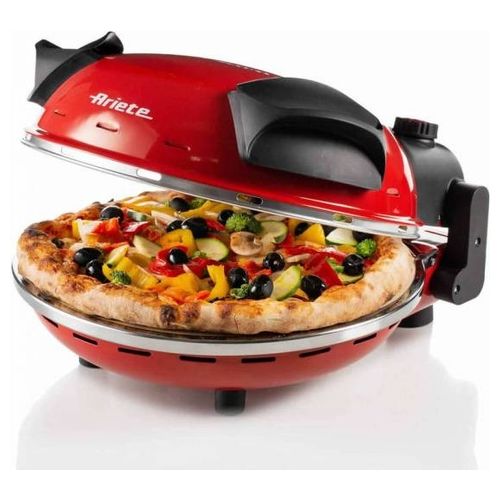 909 Forno Pizza Elettrico Pietra Refrattaria 32 cm 1200 W 400 °C Timer 30 min colore Rosso