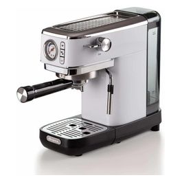 1381 Macchina da Caffe' con Manometro 1300W Capacita' 1.1 Litri 15 Bar di Pressione Silver