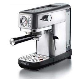 Ariete 1381 Macchina da Caffe' con Manometro 1300W Capacita' 1.1 Litri 15 Bar di Pressione Dispositivo Cappuccino Silver