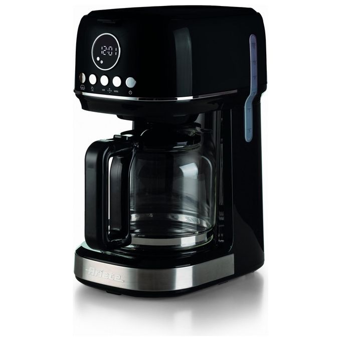 Ariete 1396-02 Moderna Macchina da caffe' con Filtro 1,5 L fino a 15 Tazze 900 W Display LCD Base Riscaldante colore Nero