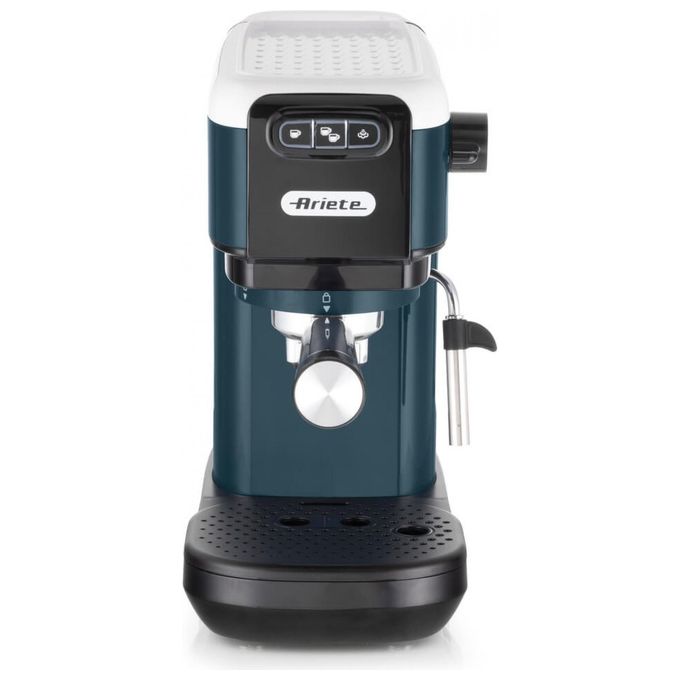 Image of Ariete 1399-11 Macchina Caffe' Cialde e Caffé Macinato in Polvere Espresso Manuale con Erogatore di Vapore 2 Tazze colore Snow bianco
