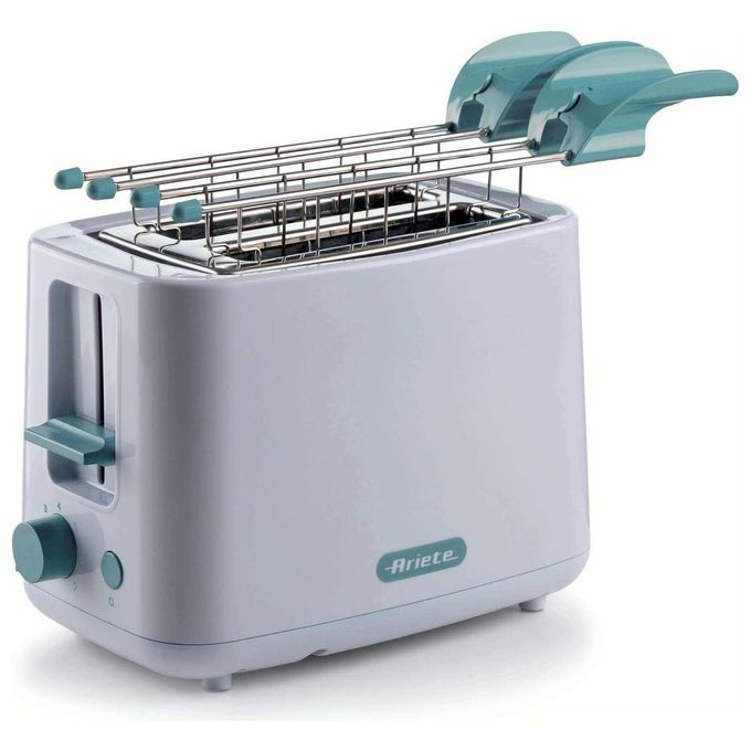 Tostapane ARIETE toaster, Potenza 760 W, Numero di fessure per tostare 2, Livelli tostatura 7 , Sistema sollevamento, Raccoglitore briciole, BIANCO