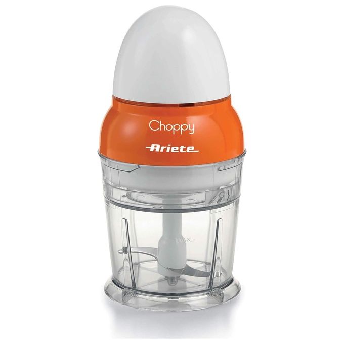 Ariete 1836 Choppy - Tritatutto con lame in Acciaio Inox - si avvia premendo il coperchio - 250 ml - 160 Watt - Arancione