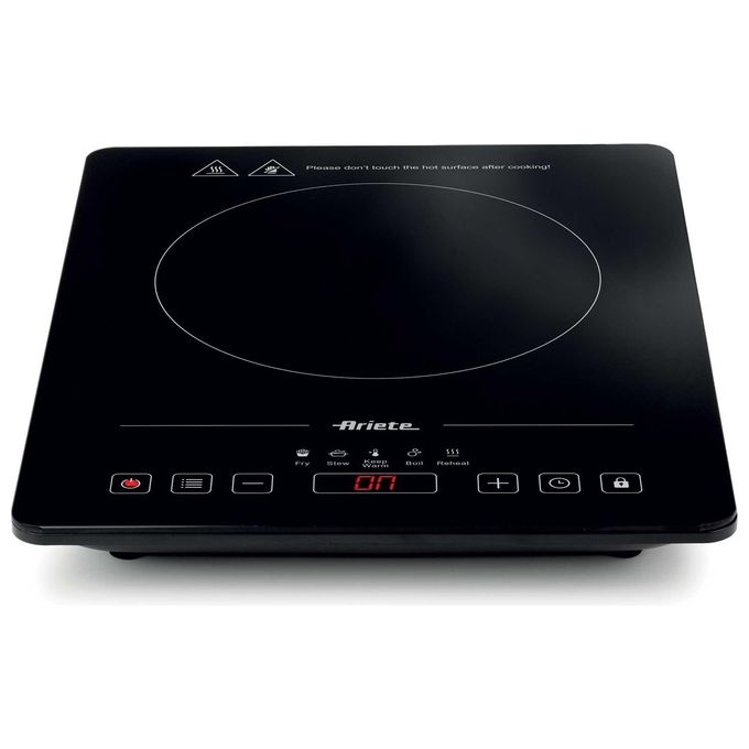 Image of Ariete 1997 Piastra a induzione singola portatile Vetroceramica 2000W 10 livelli di potenza Timer fino a 4 ore Sicurezza bambini 5 programmi Nero