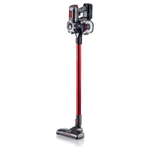 Scopa Elettrica Cordless e Aspirabriciole Alluminio/Rosso 120W con Capacità di 1 Litro per una Pulizia Efficiente