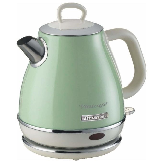 2868 Bollitore Elettrico Vintage 1 Litro - Infusi, Tè e Tisane - Autospegnimento - Acciaio Inox - 1 Litro - 1600 Watt - Verde