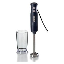 Ariete 601 Hand Blender Breakfast Frullatore ad Immersione 700W 2 Velocita' Lama in Acciaio Inox Gamba Removibile Bicchiere Trasparente Nero