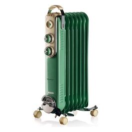 837 Radiatore a Olio Vintage 7 Elementi Riscaldanti 1500W Verde