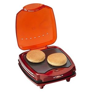 Ariete 185 Hamburger Maker Party Time - Griglia Elettrica Da Tavolo Per Hamburger - Piastre Antiaderenti - 1200 W - Party Time - Rosso-image