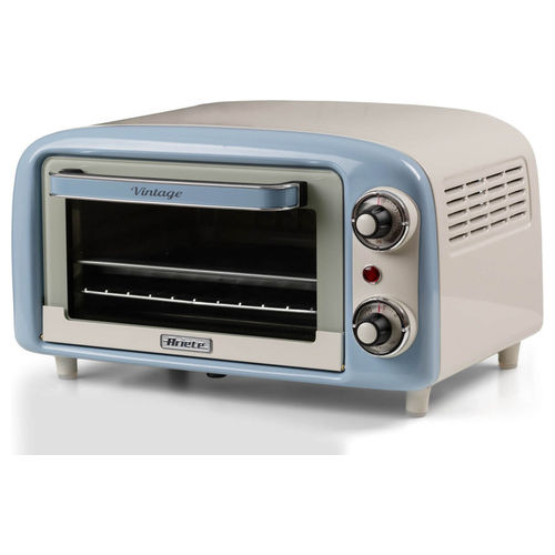 Forno Elettrico Vintage 3919 Celeste 10L 800W Doppio Vetro Grill Timer 60min