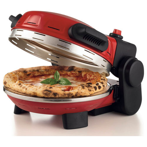 00C093400AR0 Pizzeria Gourmet Forno per Pizza Elettrico 1500W 400°C Pietra Refrattaria 31cm 3 min cottura colore Rosso