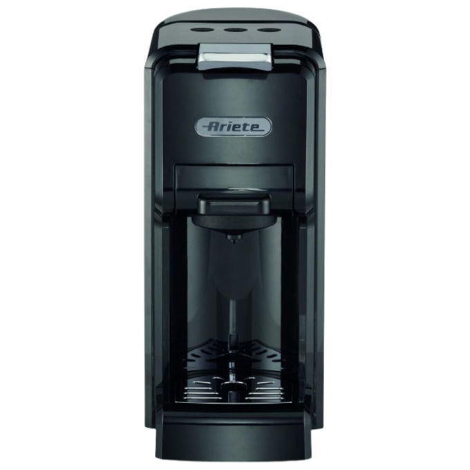Ariete 1304 Macchina da Caffe' Espresso a cassetto 5in1 Compatibile per capsule Nespresso Dolcegusto Lavazza a Modo Mio Cialde e Polvere Nero