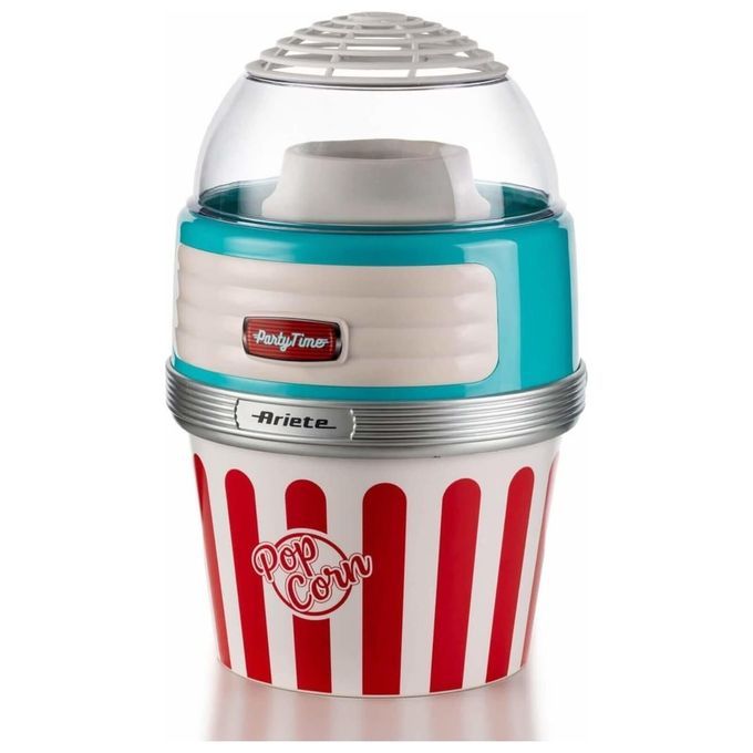 Ariete Pop Corn XL Party Time Macchina per Pop Corn con Ciotola Estraibile 1100W 60gr di mais in 2 minuti Azzurro