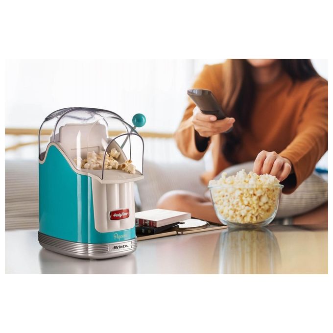 Ariete Pop Corn Party Time macchina per popcorn Blu, Trasparente 1100 W