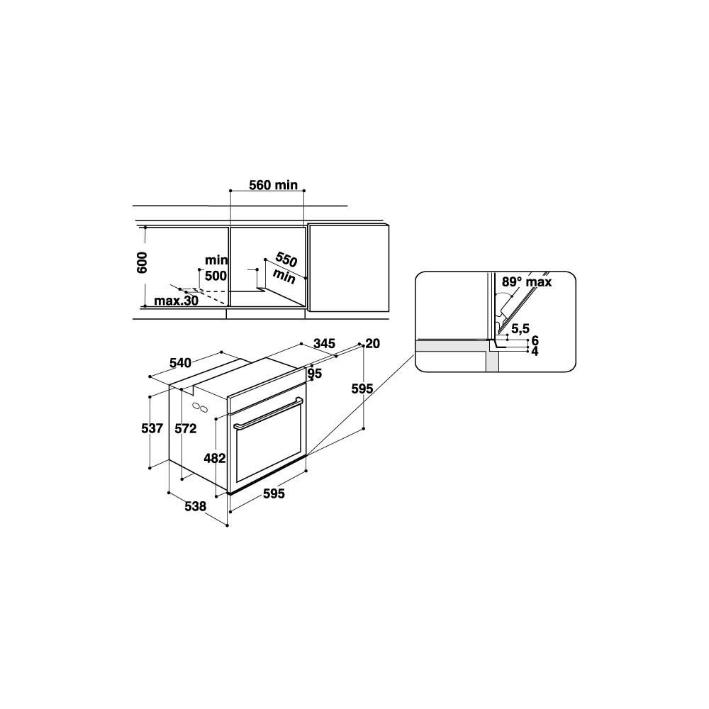 Hotpoint FI7 871 SH IX HA Forno Elettrico Da Incasso 73Lt Display