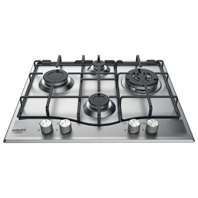 Hotpoint PCN 642 T-IX-HA Piano Cottura a Gas 4 Zone 60 cm in Acciaio Inox per Cucina Moderna e Funzionale
