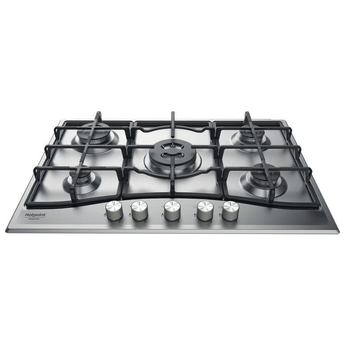 Hotpoint PCN 751 T-IX-HA NewStyle Piano cottura Gas 75 cm 5 fuochi Tripla corona Griglie in Ghisa colore Inox