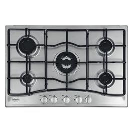 Ariston PCN 752 T /IX/HAR Piano Cottura a Gas 5 Zone 75 cm Acciaio Inox