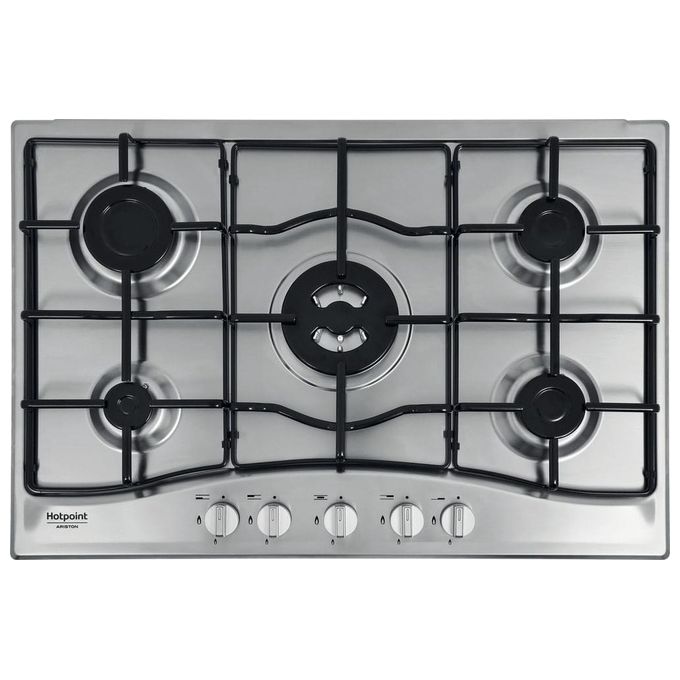 Hotpoint Ariston PCN 752 T -IX-HAR Piano Cottura a Gas 5 Zone 75 cm Acciaio Inox