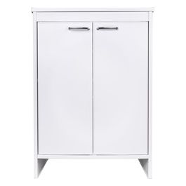Armadietto Base in PVC da 60x50 cm con ripiano interno e schienale posteriore.
