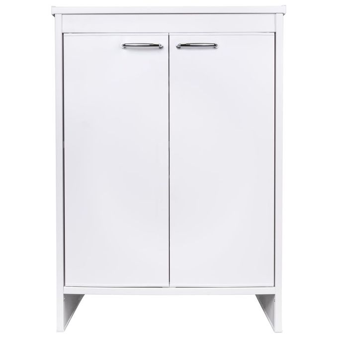 Armadietto Base in PVC da 60x50 cm con ripiano interno e schienale posteriore.