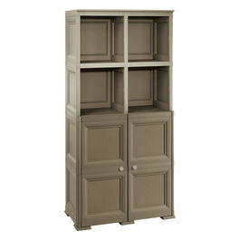 ARMADIO 2 MODULI CHIUSI2 SCAFFALI colore WENGE