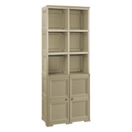 ARMADIO 2 MODULI CHIUSI3 SCAFFALI colore TALPA