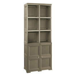 ARMADIO 2 MODULI CHIUSI3 SCAFFALI colore WENGE