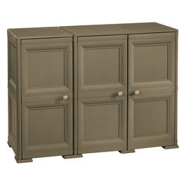 ARMADIO 3 ANTE 2 MODULI, ANTE LISCE colore WENGE