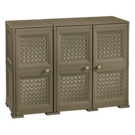 ARMADIO 3 ANTE 2 MODULI, ANTE TRAF. colore WENGE