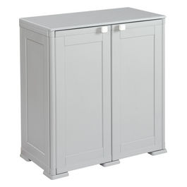 ARMADIO SIMPLEX BASSO CON 1 RIPIANO colore GRIGIO