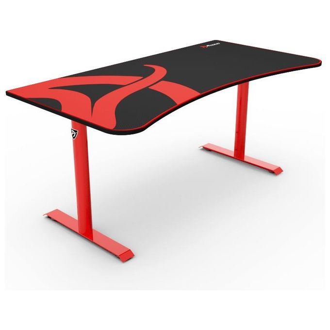 Arozzi Arena Gaming Desk Red Scrivania da Gaming in Metallo Nero/Rosso 160x80x80cm