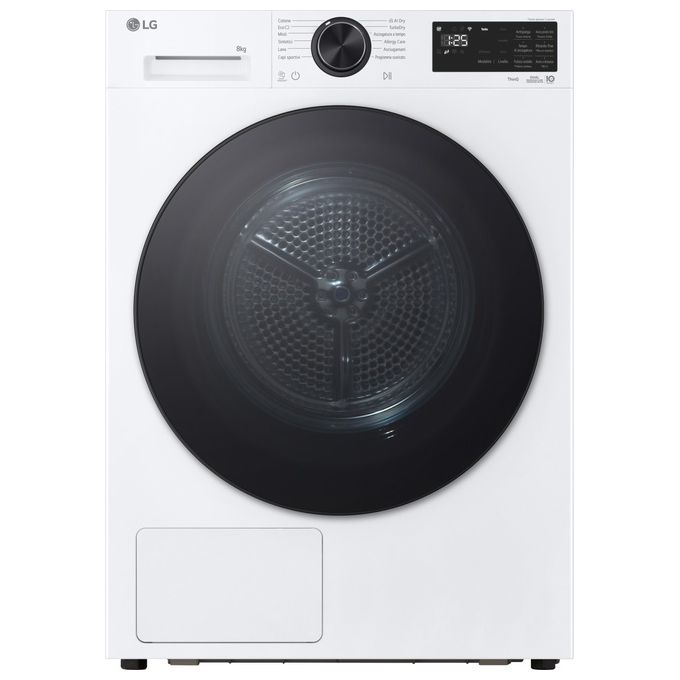 LG RHX7010TLB Serie 700 Asciugatrice Pompa di Calore 10 Kg Classe C Dual Inverter AI Dry Wi-Fi (60x85x66 cm) colore Bianco
