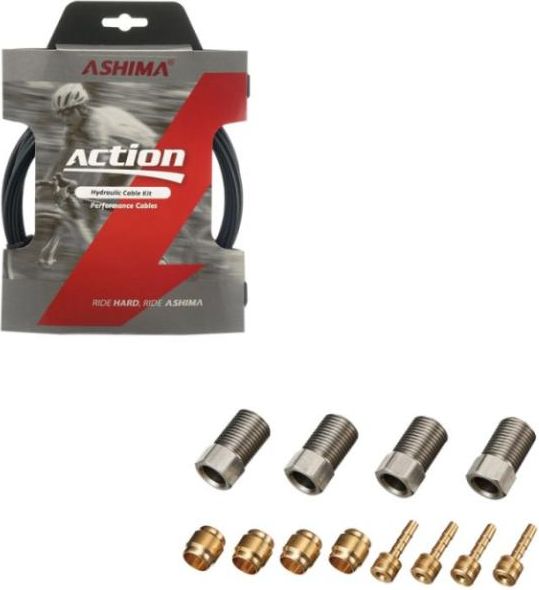 Ashima Cavo Idraulico Freno Bicicletta Avid 5.0/2.1Mm Nero Con Connettori