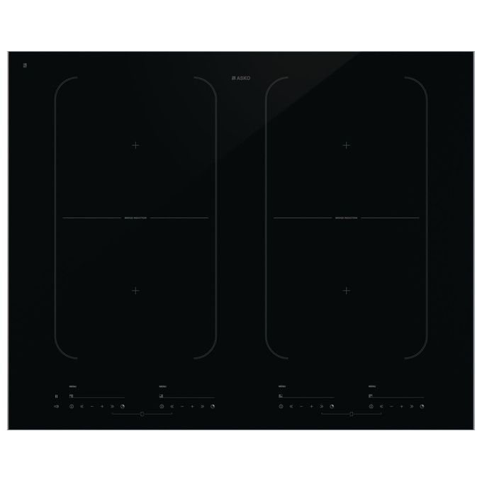 ASKO HI 1655 G Piano Cottura a Induzione 2 zone Bridge 64 cm Glass Nero