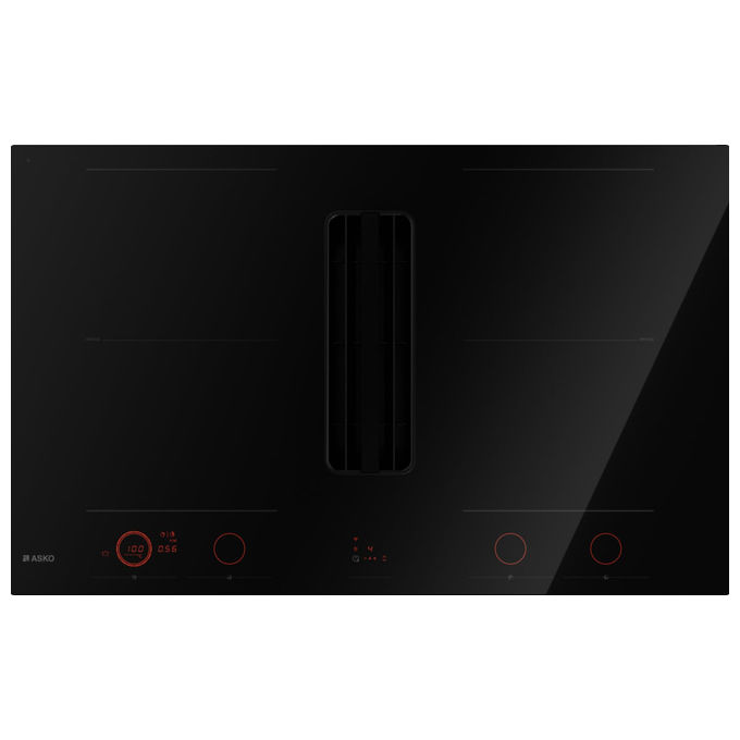 ASKO Piano Cottura a Induzione con Cappa 83 cm 4 Zone Nero