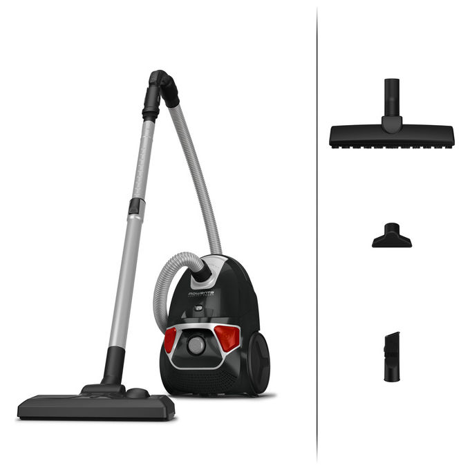 Rowenta RO3955EA Compact Power Aspirapolvere a traino Sacchetto 3 L 900 W 79 dB colore Nero Rosso