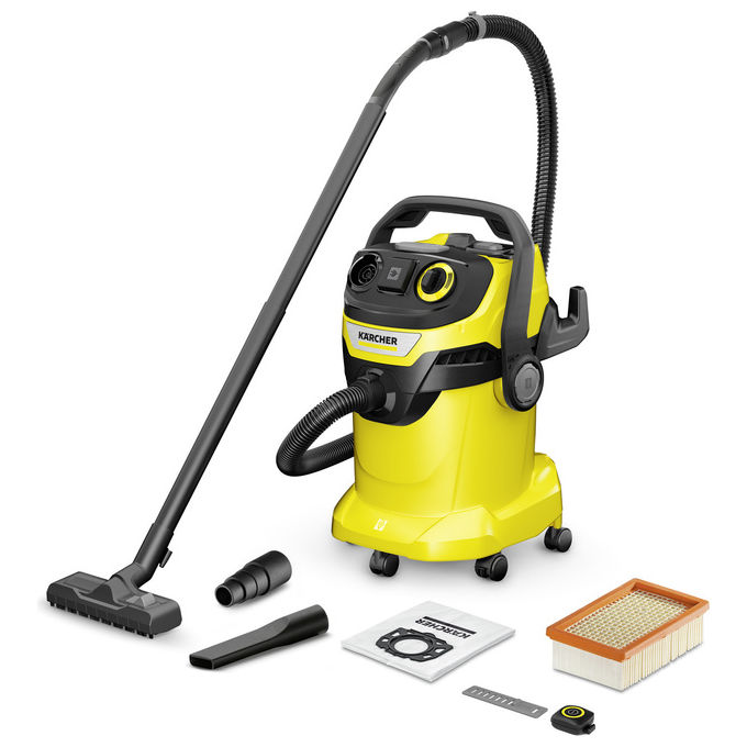 Kärcher 1.628-317.0 WD 5 Control P 25-5-22 Aspirapolvere a Cilindro Secco e Bagnato 25 L 1200 W 73 dB colore Nero Giallo