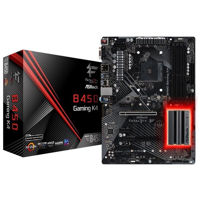 Asrock B450 Gaming K4 Scheda Madre DDR4 Pci-e x16 M2 Hdmi ATX