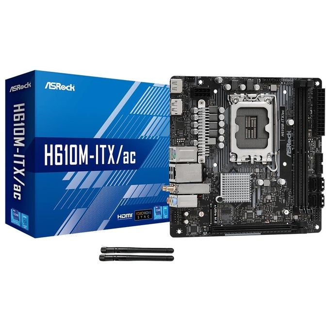 Asrock H610M-ITX/ac Intel H610 LGA 1700 Micro ITX