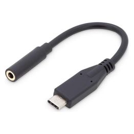 Assmann Adattatore Audio Usb Tipo-C/Jack 3,5mm M/F 0,2mt Nero