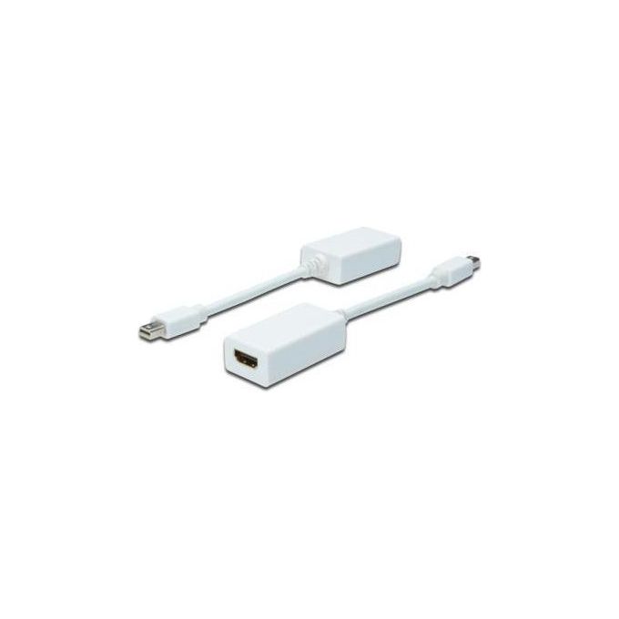 Assmann Electronic AK-340411-001-W Cavo e Adattatore Video 0,15mt Mini DisplayPort HDMI Bianco