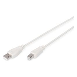 Assmann Electronic Cavo Usb 1,8mt Usb A Usb B Beige